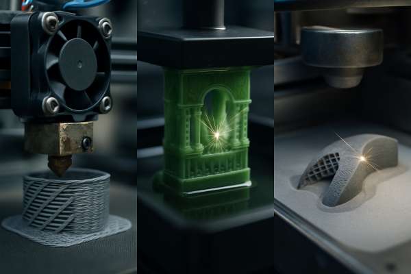Differenze tra tecnologie di stampa 3D FDM, SLA e SLS