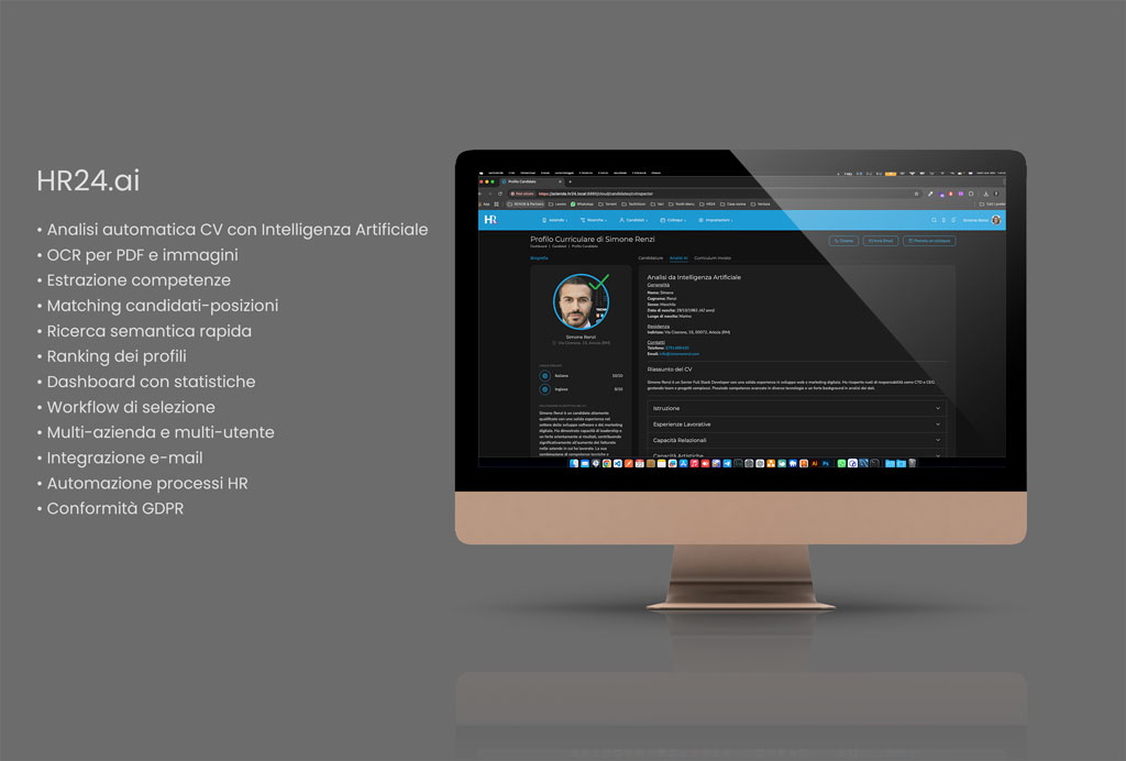 Software gestionale HR24 - Sviluppo applicazioni web per gestione risorse umane